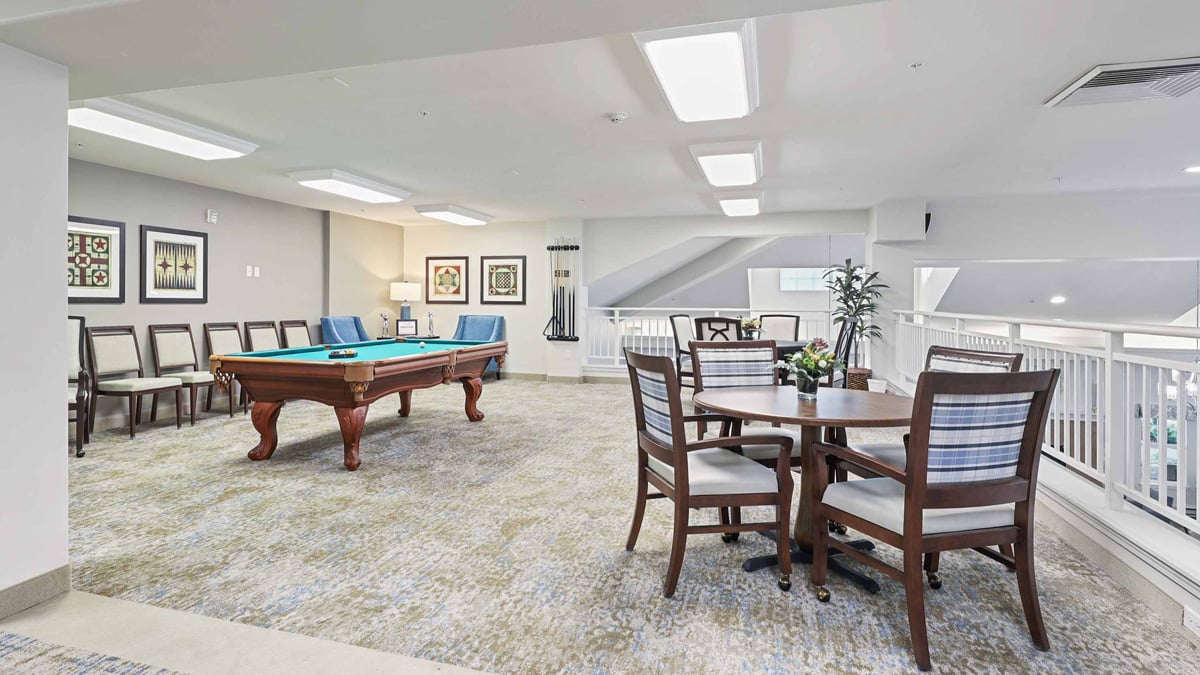 The game room at Southern Pines
