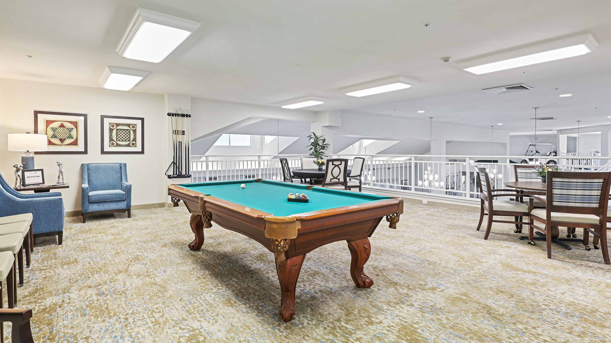 The game room at Southern Pines